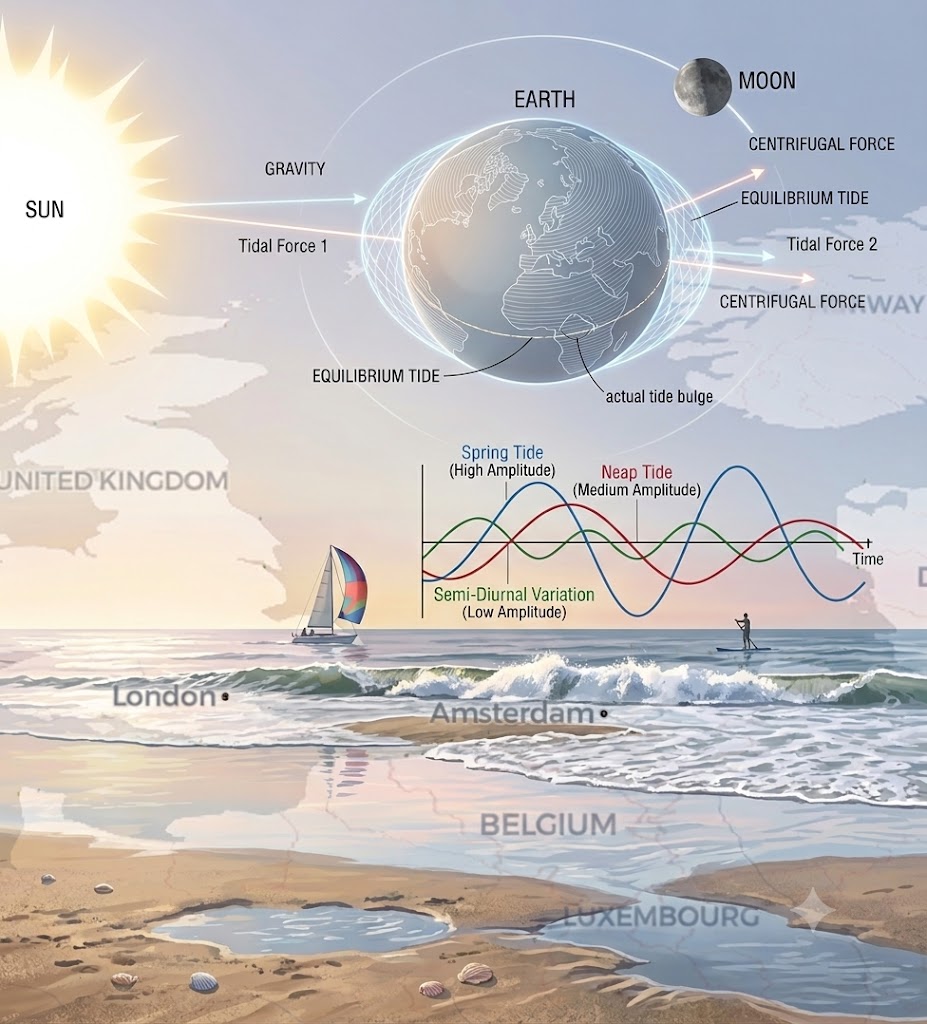 Illustration of tidal dynamics
