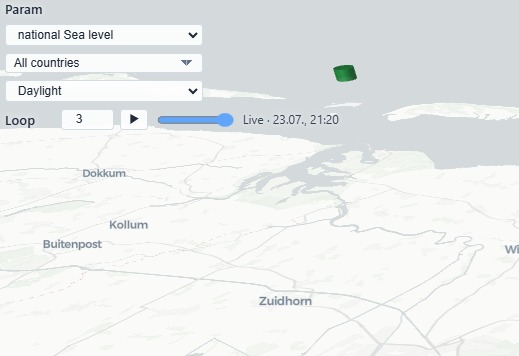 Map toolbar dropdown filters